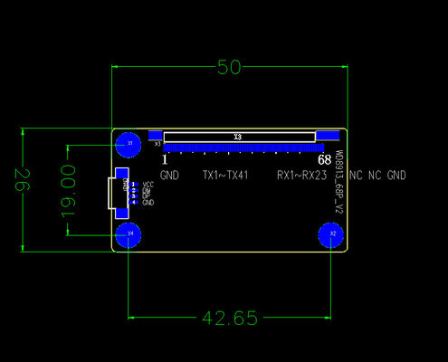ILITEK2511 เครื่องควบคุมจอสัมผัสที่มีอินเตอร์เฟซ IIC