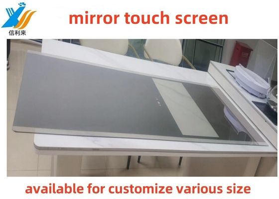ขายร้อน สามารถปรับแต่งได้ Multi touch Capacitive Touch Screen Smart Mirror กันน้ํา LED Touch Screen Mirror สําหรับสโมสรฟิตเนส