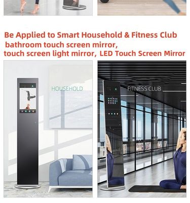 ห้องน้ําที่สามารถปรับแต่งได้ Multi-touch Capacitive Touch Screen กระจกสมาร์ท พร้อมกระจกไฟ LED กันน้ํา กันน้ํามัน กัน UV