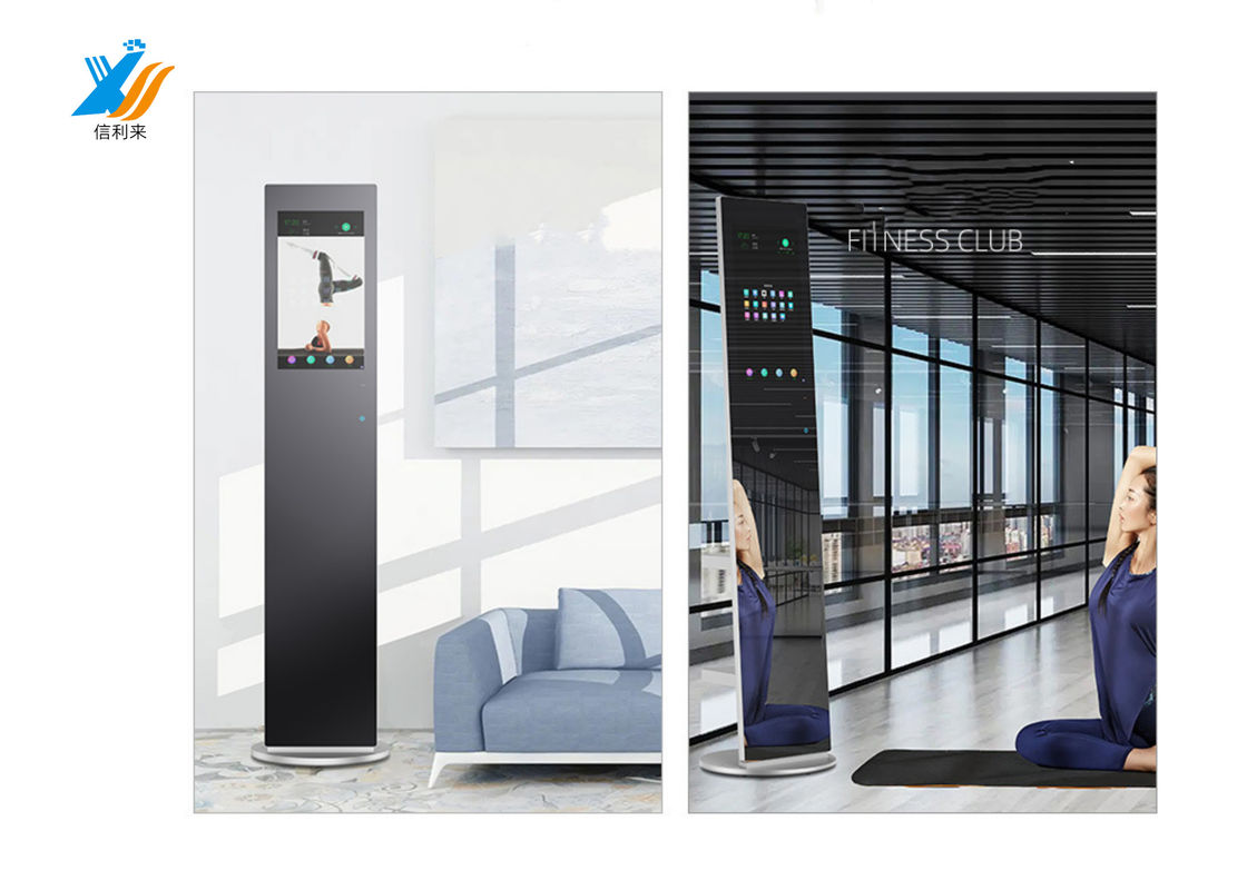 ขายร้อน สามารถปรับแต่งได้ Multi touch Capacitive Touch Screen Smart Mirror กันน้ํา LED Touch Screen Mirror สําหรับสโมสรฟิตเนส