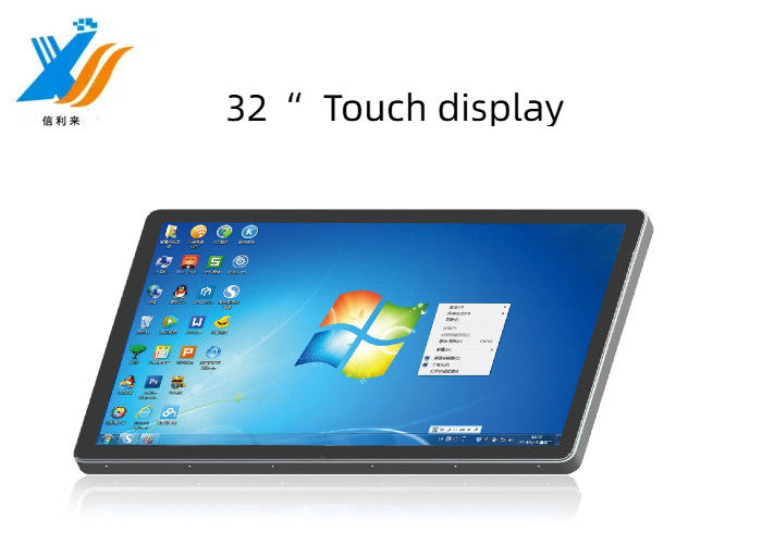 มอนิเตอร์จอสัมผัสขนาด 32 นิ้วที่กําหนดเอง พร้อม 10 จุดจอจําหน่ายหลาย USB HDMI VGA LCD สําหรับคอมพิวเตอร์แท็บเล็ตสําหรับการศึกษาอุตสาหกรรม