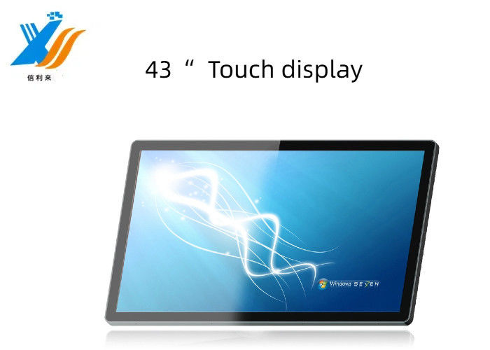 43" VGA HDMI อินเตอร์เฟซ จอสัมผัส จอสัมผัสหลายจุด PCAP จอสัมผัส LCD ปรับแต่งกันน้ํา ป้องกันน้ํามัน ปรับปากกาสัมผัสนิ้วสัมผัส Anti-UV AR AG AF การศึกษา การค้า